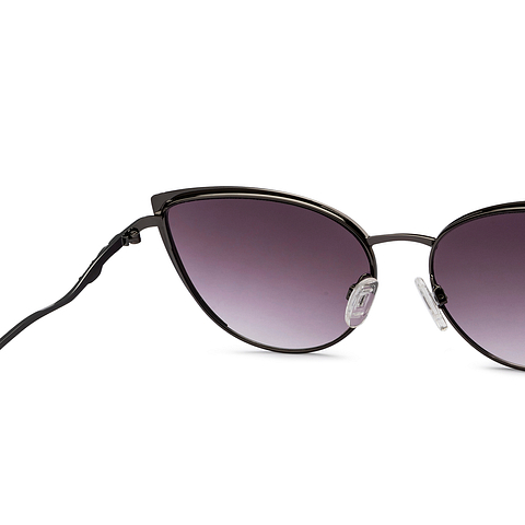 OJOS Dark Gunmetal Full Rim Cat Eye right side