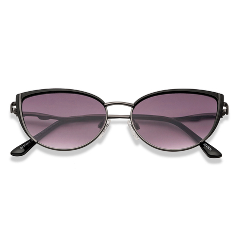 OJOS Dark Gunmetal Full Rim Cat Eye left side