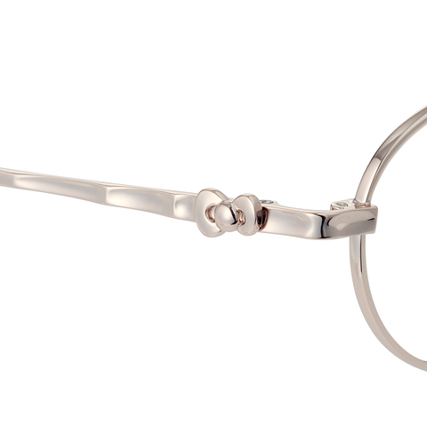 OWNDAYS & Hello Kitty Light Pink Gold Full Rim Oval right side