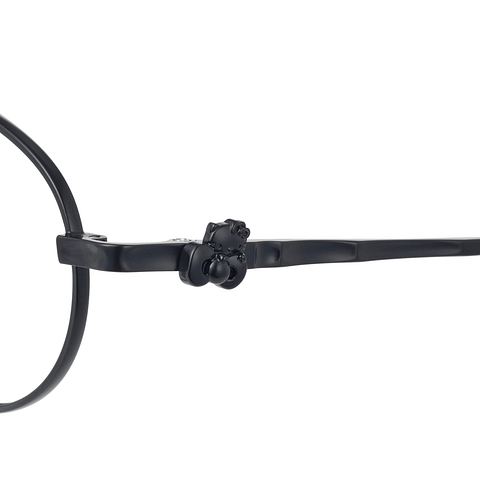 OWNDAYS & Hello Kitty Matte Black Full Rim Oval left side