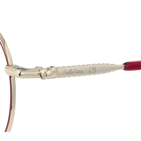 OWNDAYS & Hello Kitty Matte Red Full Rim Round right side