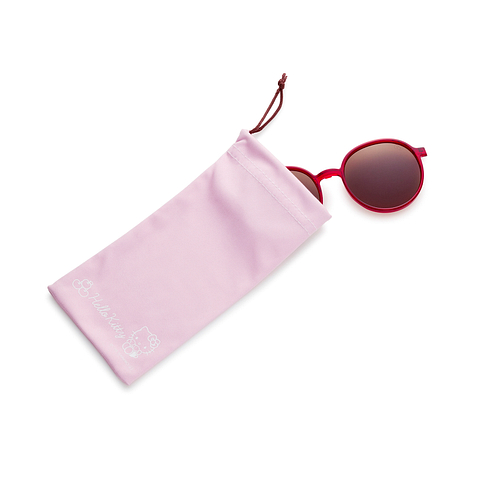 OWNDAYS & Hello Kitty Matte Red Full Rim Round right side