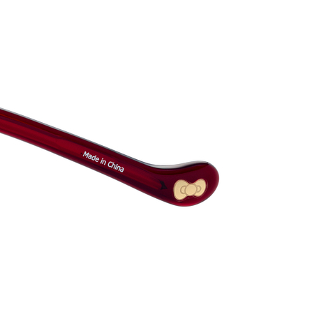 OWNDAYS & Hello Kitty Matte Red Full Rim Round left side