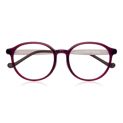 OWNDAYS & Hello Kitty Red Full Rim Boston right side