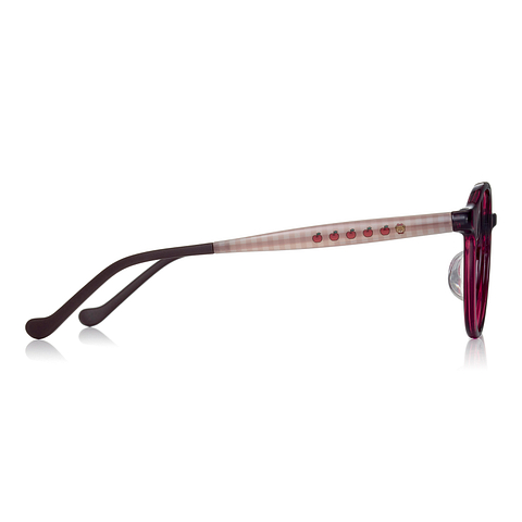 OWNDAYS & Hello Kitty Red Full Rim Boston left side