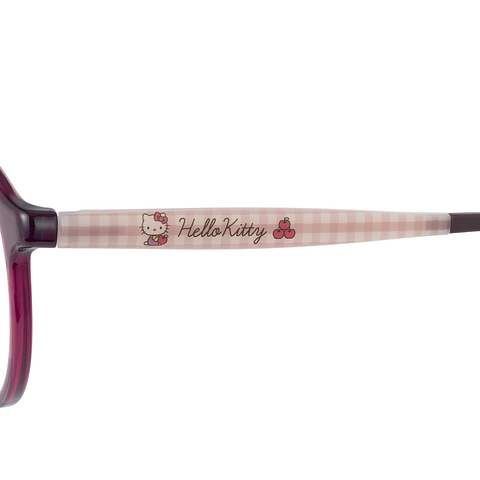 OWNDAYS & Hello Kitty Red Full Rim Boston left side