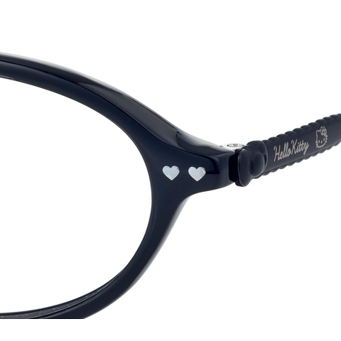 OWNDAYS & Hello Kitty Black Full Rim Oval left side