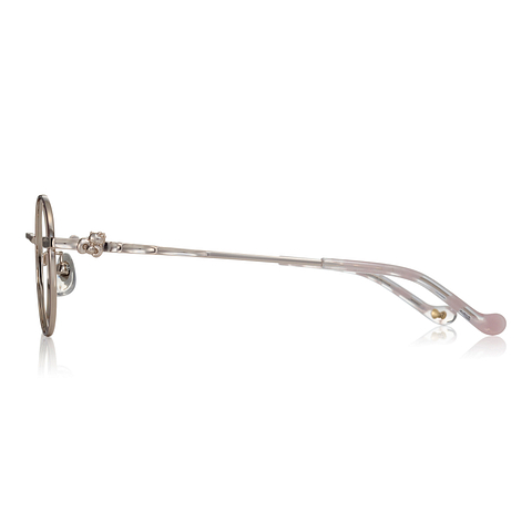 OWNDAYS & Hello Kitty Matte Pink Full Rim Round left side