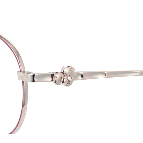 OWNDAYS & Hello Kitty Matte Pink Full Rim Round left side