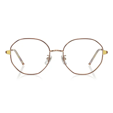 OWNDAYS & POMPOMPURIN Brown Full Rim Polygon left side