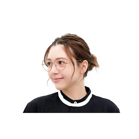 OWNDAYS & POMPOMPURIN Brown Full Rim Polygon left side