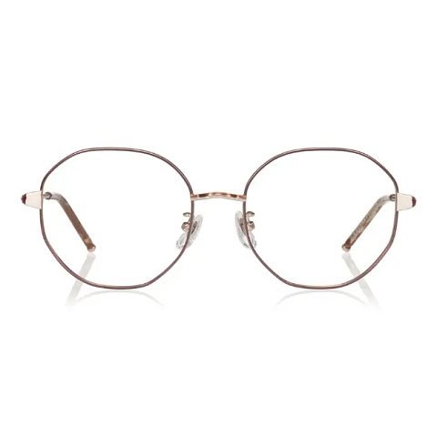 OWNDAYS & POMPOMPURIN Matte Brown Full Rim Polygon left side