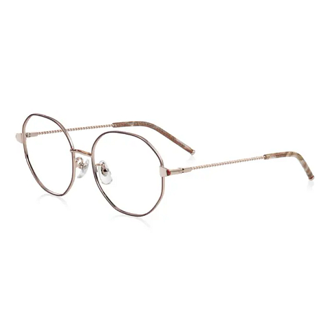 OWNDAYS & POMPOMPURIN Matte Brown Full Rim Polygon right side
