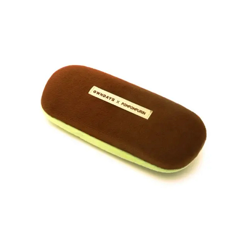 OWNDAYS & POMPOMPURIN Matte Brown Full Rim Polygon left side