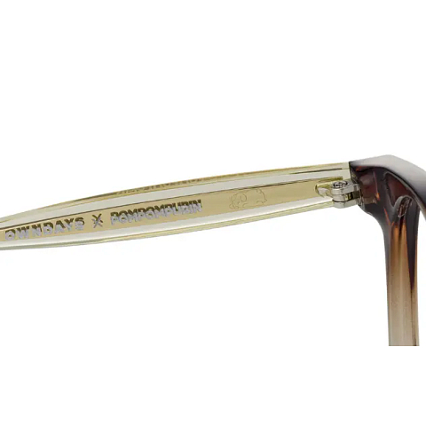 OWNDAYS & POMPOMPURIN Brown Halftone Full Rim Boston right side