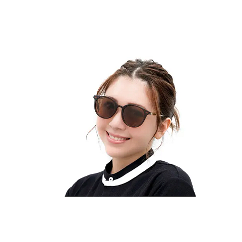 OWNDAYS & POMPOMPURIN Brown Halftone Full Rim Boston right side