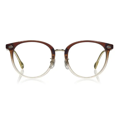 OWNDAYS & POMPOMPURIN Brown Halftone Full Rim Boston left side