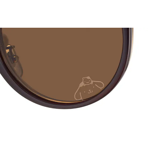 OWNDAYS & POMPOMPURIN Brown Halftone Full Rim Boston right side