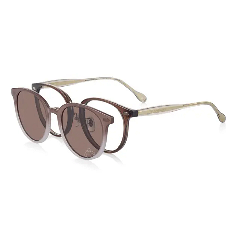 OWNDAYS & POMPOMPURIN Light Brown Full Rim Boston left side
