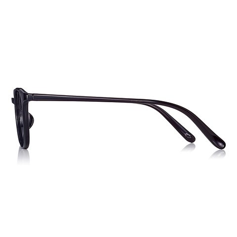 OWNDAYS | ESSENTIAL Black Full Rim Wellington left side