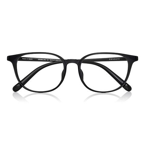 OWNDAYS | ESSENTIAL Black Full Rim Wellington right side