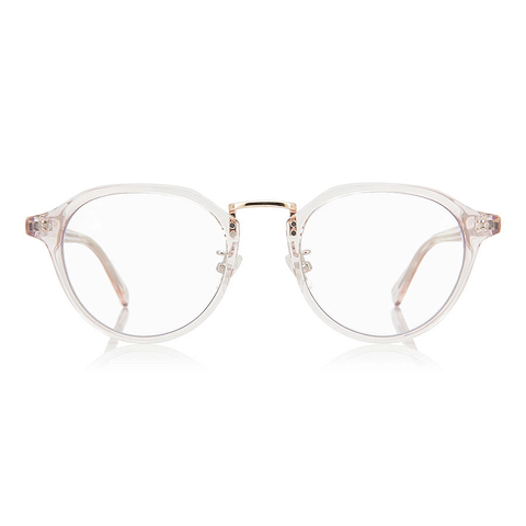 OWNDAYS | SUN Pink Transparent Full Rim Boston left side