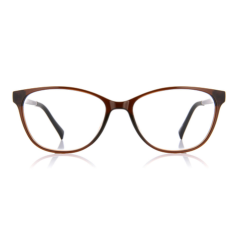 OWNDAYS | ESSENTIAL Light Brown Full Rim Fox left side