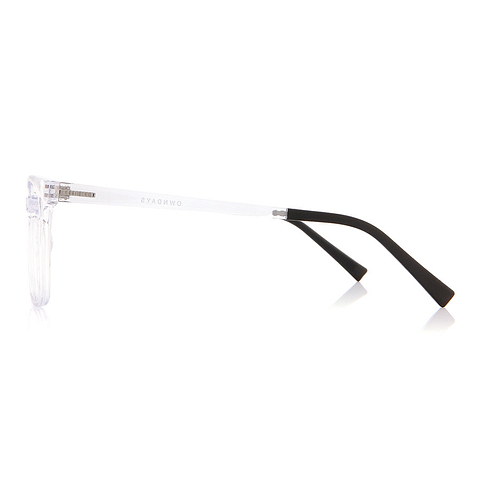 OWNDAYS | ESSENTIAL Crystal Transparent Full Rim Wellington left side