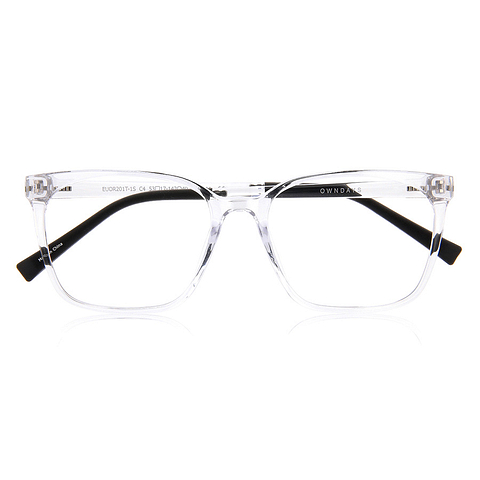 OWNDAYS | ESSENTIAL Crystal Transparent Full Rim Wellington right side