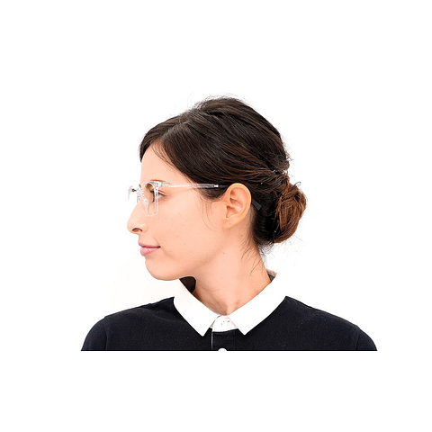 OWNDAYS | ESSENTIAL Crystal Transparent Full Rim Wellington left side