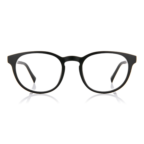 OWNDAYS | ESSENTIAL Black Full Rim Boston left side