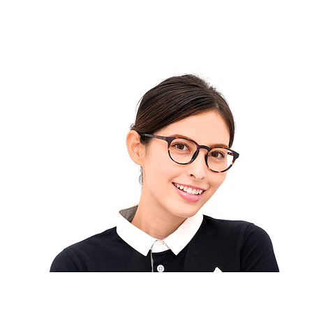 OWNDAYS | ESSENTIAL Black Full Rim Boston left side