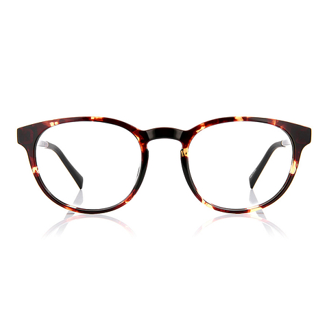 OWNDAYS | ESSENTIAL Light Brown Full Rim Boston left side