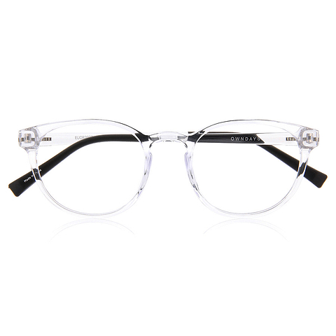 OWNDAYS | ESSENTIAL Crystal Transparent Full Rim Boston right side