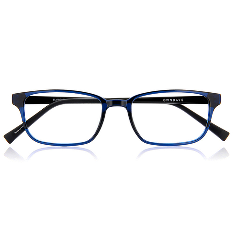 OWNDAYS | ESSENTIAL Sky Blue Full Rim Rectangle right side