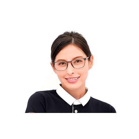 OWNDAYS | ESSENTIAL Black Full Rim Rectangle left side