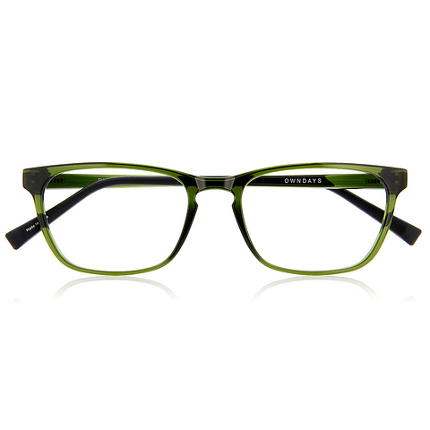 OWNDAYS | ESSENTIAL Green Full Rim Rectangle right side