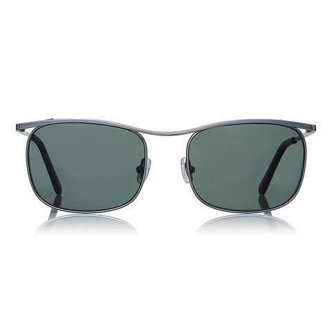 OWNDAYS | SUN Silver Full Rim Rectangle left side