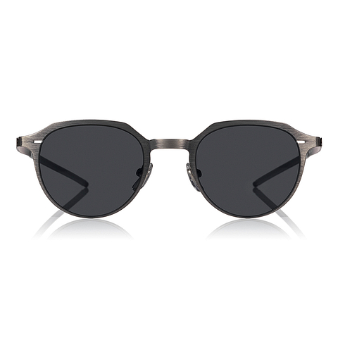 OWNDAYS | SUN Mid Gunmetal Full Rim Boston left side