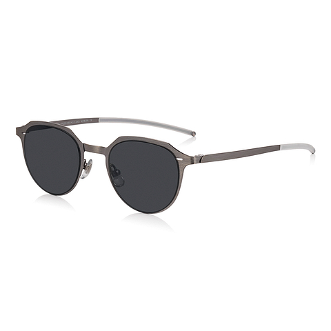 OWNDAYS | SUN Mid Gunmetal Full Rim Boston right side