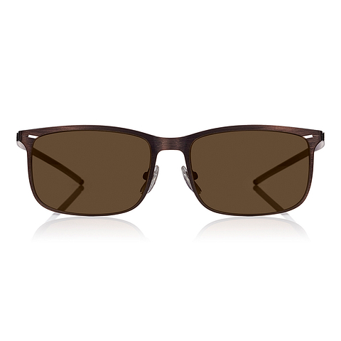 OWNDAYS | SUN Matte Brown Full Rim Wellington left side