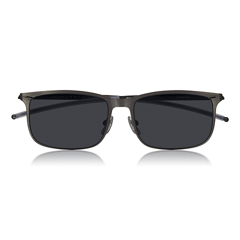 OWNDAYS | SUN Matte Silver Full Rim Wellington left side