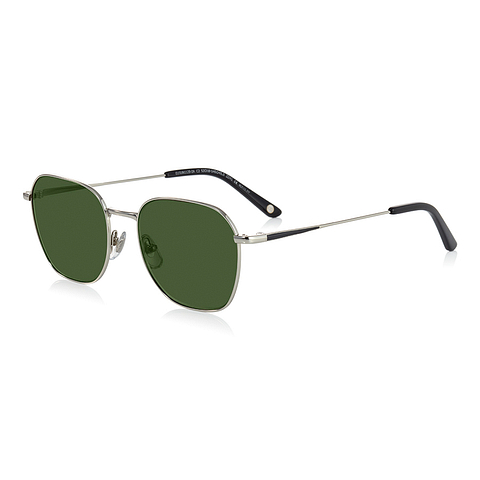 OWNDAYS | SUN Silver Full Rim Polygon left side