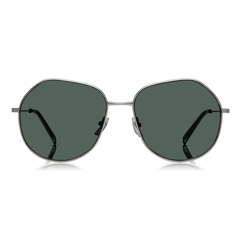 OWNDAYS | SUN Silver Full Rim Polygon left side