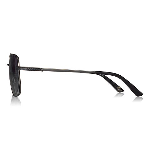 OWNDAYS | SUN Mid Gunmetal Full Rim Polygon left side