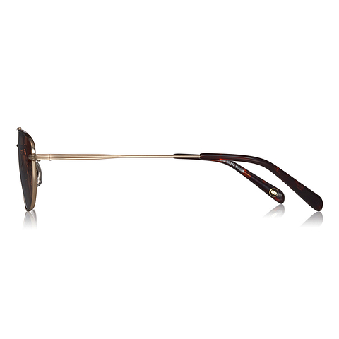 OWNDAYS | SUN Gold Full Rim Polygon left side