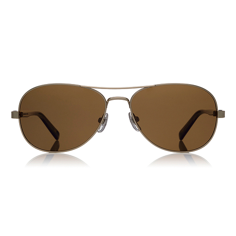 OWNDAYS | SUN Matte Gold Full Rim Teardrop left side