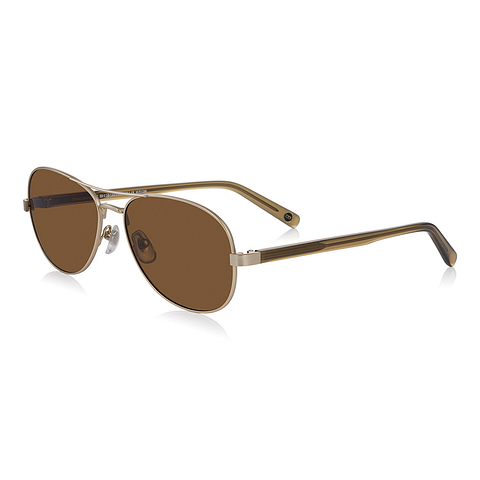 OWNDAYS | SUN Matte Gold Full Rim Teardrop right side