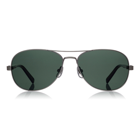 OWNDAYS | SUN Matte Silver Full Rim Teardrop left side