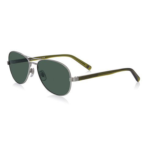 OWNDAYS | SUN Matte Silver Full Rim Teardrop right side